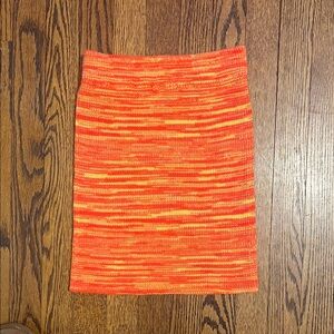 Princess Polly Orange Knit Pencil Skirt